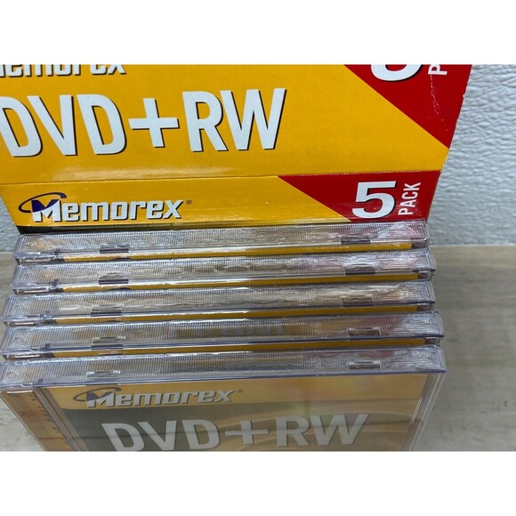 Memorex 4.7GB DVD+RW 5Pack For PC & Home Video Recordable Single Sided New - Picture 3 of 8